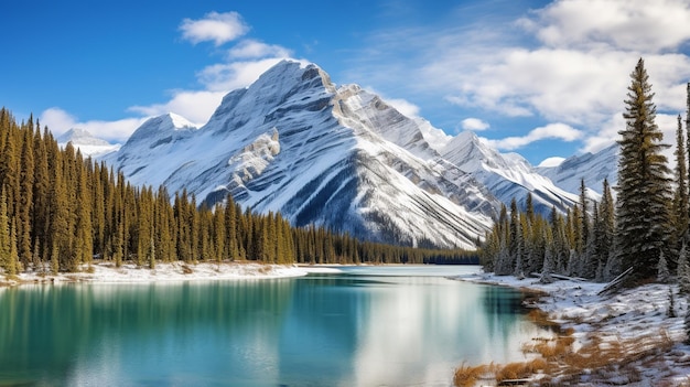 Panoramablick auf die Bergkette des Banff-Nationalparks