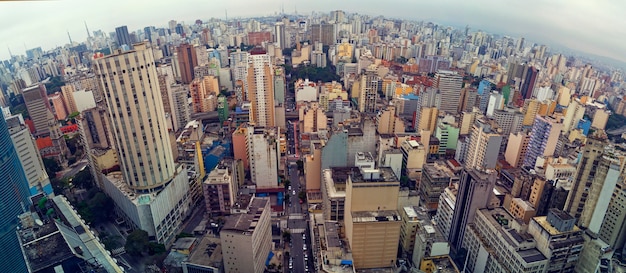 Panoramablick auf die Innenstadt von Sao Paulo.