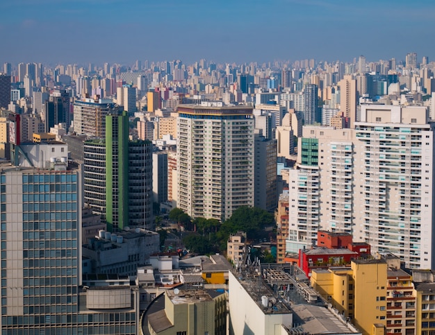 Panoramablick auf die Innenstadt von Sao Paulo.