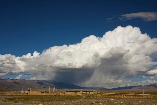 Foto panoramablick auf die landschaft gegen den himmel