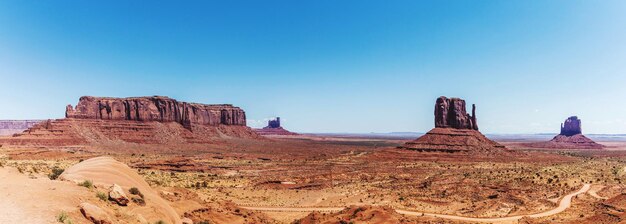 Foto panoramablick auf felsformationen vor klarem himmel