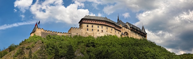 Panoramablick auf Schloss Karlstejn, Tschechische Republik