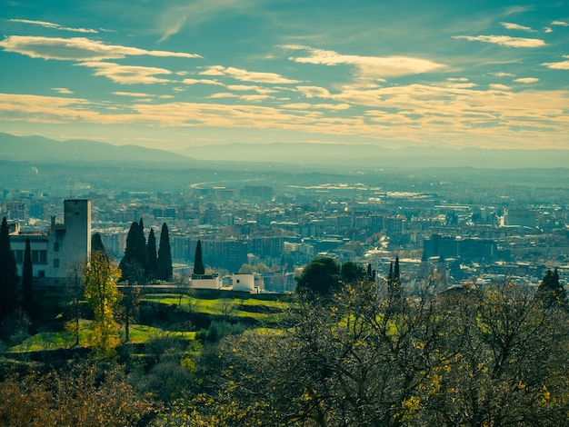 Panoramablick über Granada-Stadt.