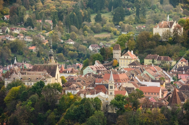 Panoramablick über Sighisoara Stadt, Rumänien