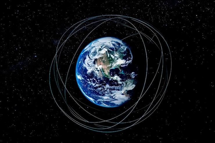 Foto panorâmica da terra a partir do espaço