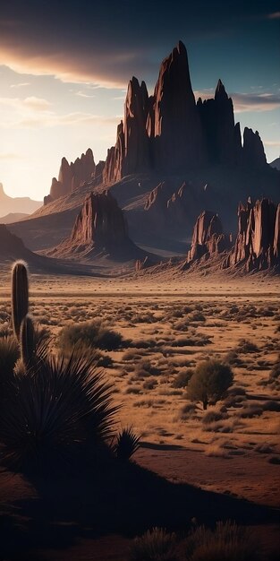 Foto panorámica de las montañas