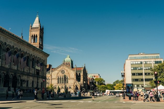 Panorámica pintoresca del centro financiero de la ciudad de Boston, Estados Unidos, 2 de septiembre de 2023