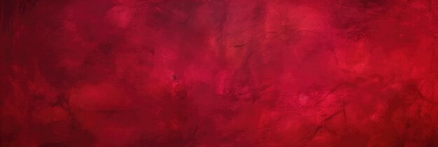 Panorâmico de parede de cor vermelho carmesim com texturas abstratas em vários tons de vermelho para