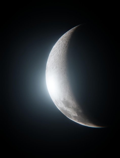 Panoramische filmische Ansicht des Mondes draußen im Weltraum Planet Mond im Weltraum Elemente dieses Bildes eingerichtetrealistischer Mond im Weltraum realistische Mondoberfläche Mondkrater 3D-Render