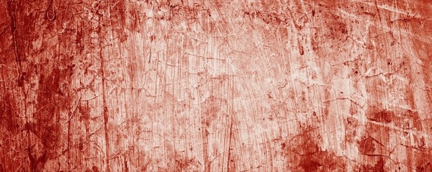Panoramische rote Wand Grunge Textur Abstrakt beängstigender Beton Horror Zement für den Hintergrund