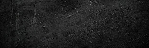 Panoramischer schwarzer und grauer Betontexturhintergrund Gruselige dunkle Wände leicht hellschwarze Betonzementtextur für die Hintergrundoberfläche dunkle Grunge-Panoramalandschaft