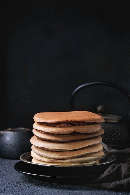 Panquecas de chocolate Ombre