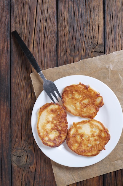 Panquecas fritas caseiras