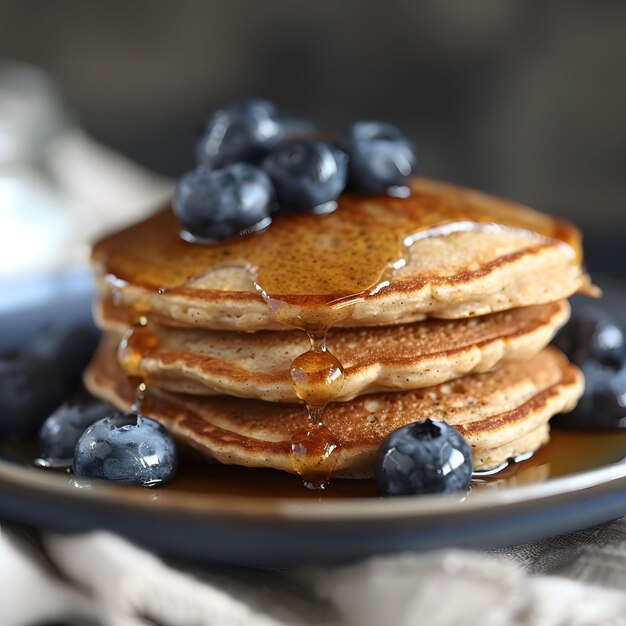 Panqueques de avena y arándanos