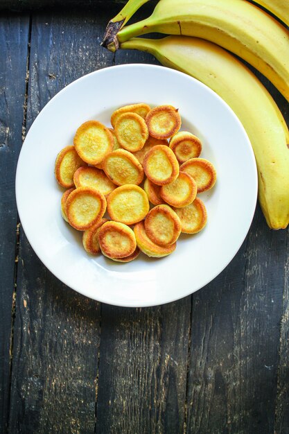 Foto panqueques cereales mini dulce desayuno merienda