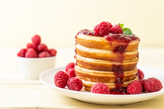 Panqueques Con Frambuesas Frescas