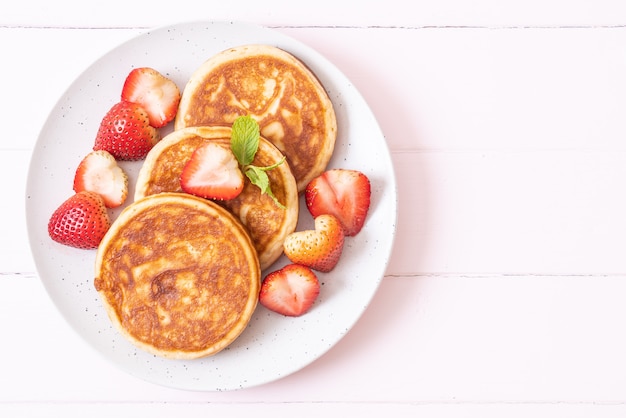 Panqueques Con Fresas Frescas