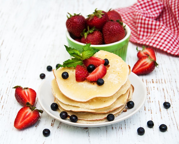 Panqueques Con Fresas