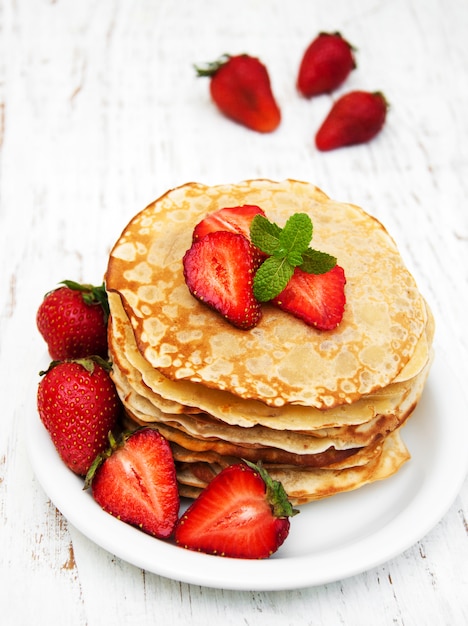 Panqueques Con Fresas