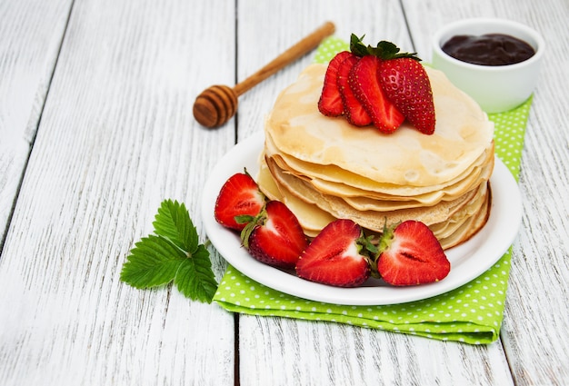 Panqueques Con Fresas