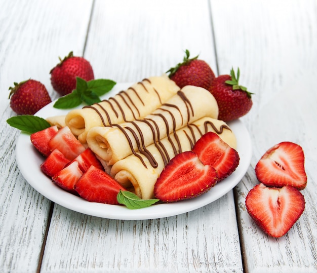 Panqueques Con Fresas