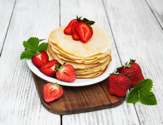 Panqueques Con Fresas