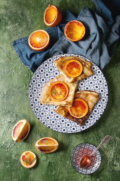 Panqueques Con Naranjas Sangrientas