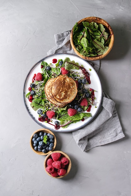 Panqueques veganos con verduras