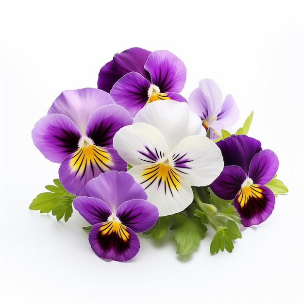 Pansy com fundo branco ultra hd de alta qualidade