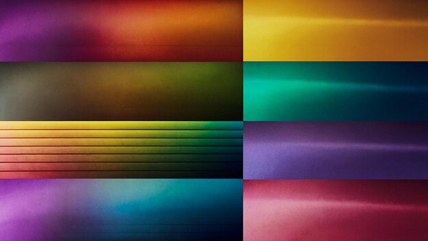 Foto una pantalla colorida de diferentes cuadrados de colores con un fondo púrpura