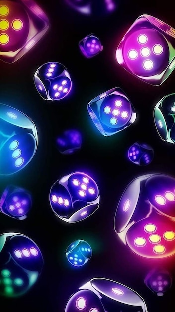 una pantalla colorida de luces con la mitad inferior de la imagen iluminada