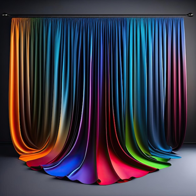 Pantalla completa cortina multicolor