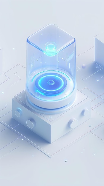 una pantalla de computadora con un círculo azul y un círculo blue
