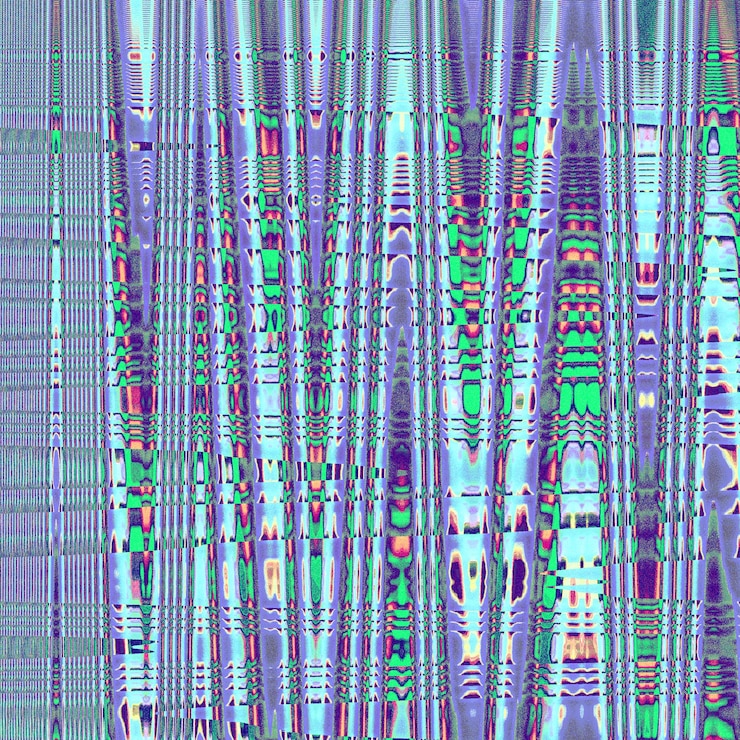 Foto una pantalla de computadora con un fondo verde y púrpura con una línea en el medio
