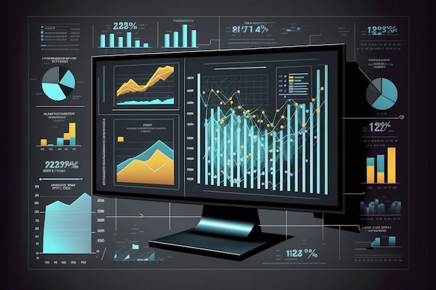 Una pantalla de computadora con un gráfico en ella