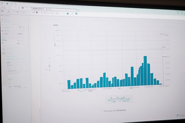 Una pantalla de computadora con un gráfico y la palabra datos en ella