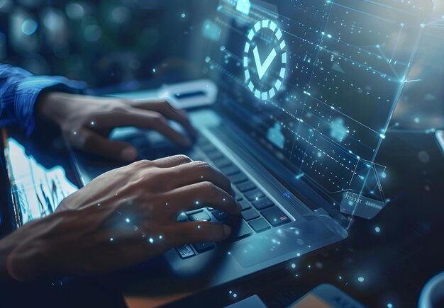 una pantalla de computadora con una mano en el teclado y la hora es 10 00