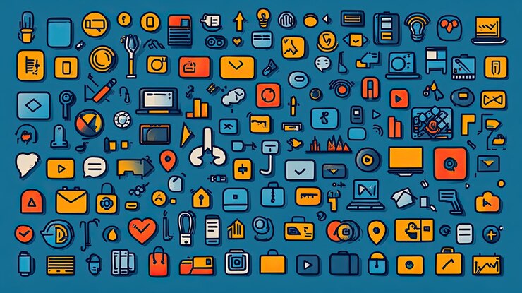 Foto una pantalla de computadora con muchos iconos, incluido uno que dice "hora de las 9:00"