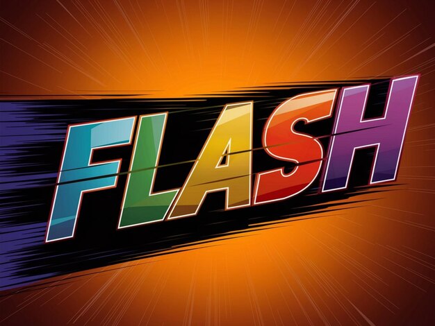 Foto una pantalla de computadora con la palabra flash en ella