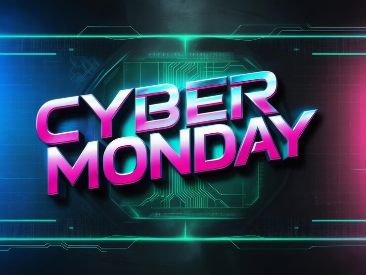 Foto una pantalla de computadora que dice cyber lunes en él