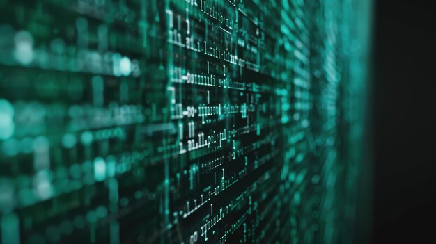 Pantalla de computadora que muestra el cifrado de datos en curso