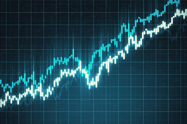 Pantalla digital con gráficos de cotizaciones