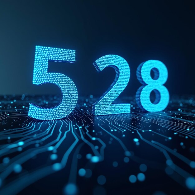 una pantalla digital con el número 5 en ella