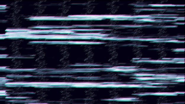 Foto pantalla de distorsión con efecto glitch fondo digital abstracto con ondas de ruido computadora hackeada y problema técnico renderización 3d