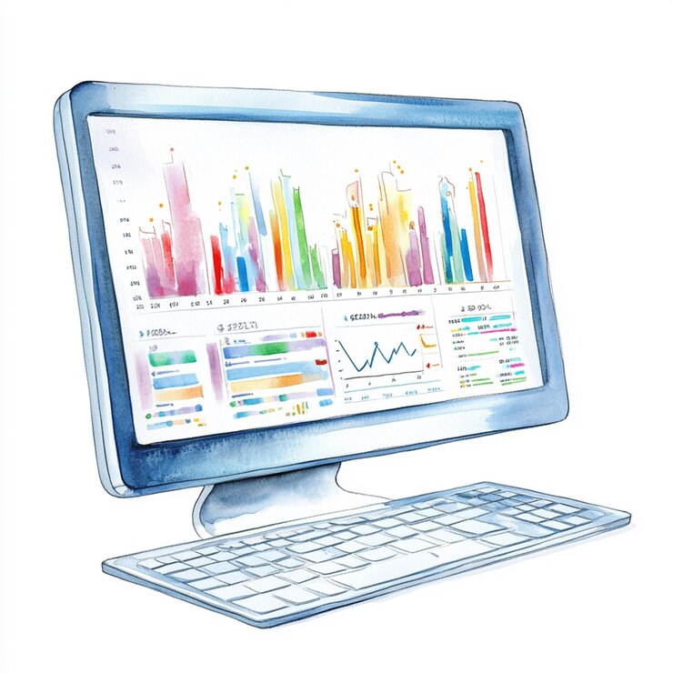 Foto una pantalla de ordenador que muestra un gráfico con un cuadro que muestra los resultados de los resultados financieros