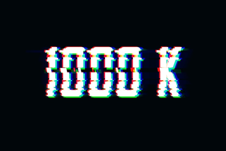 Foto una pantalla con las palabras 1000 k en ella