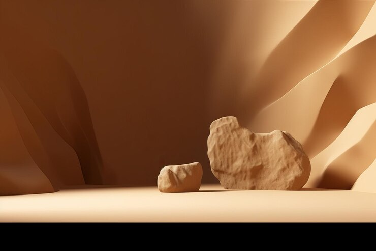 Pantalla de podio 3D Fondo de Navidad para presentación de productos o texto Templo de fondo beige de Navidad