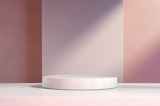pantalla de podio blanco mínimo para pedestal de presentación de productos cosméticos o fondo de plataforma 3d