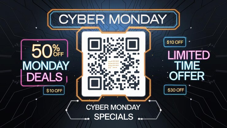 Foto una pantalla que dice cyber lunes en él
