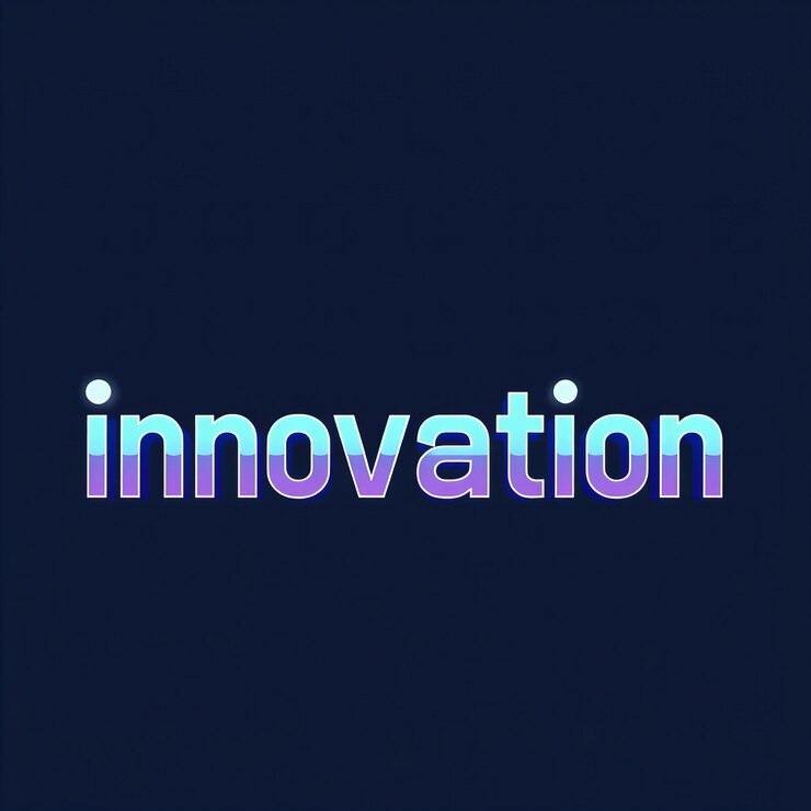 Foto una pantalla que dice innovación en ella
